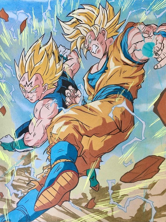 SSJ2 Vegeta vs Majin Goku