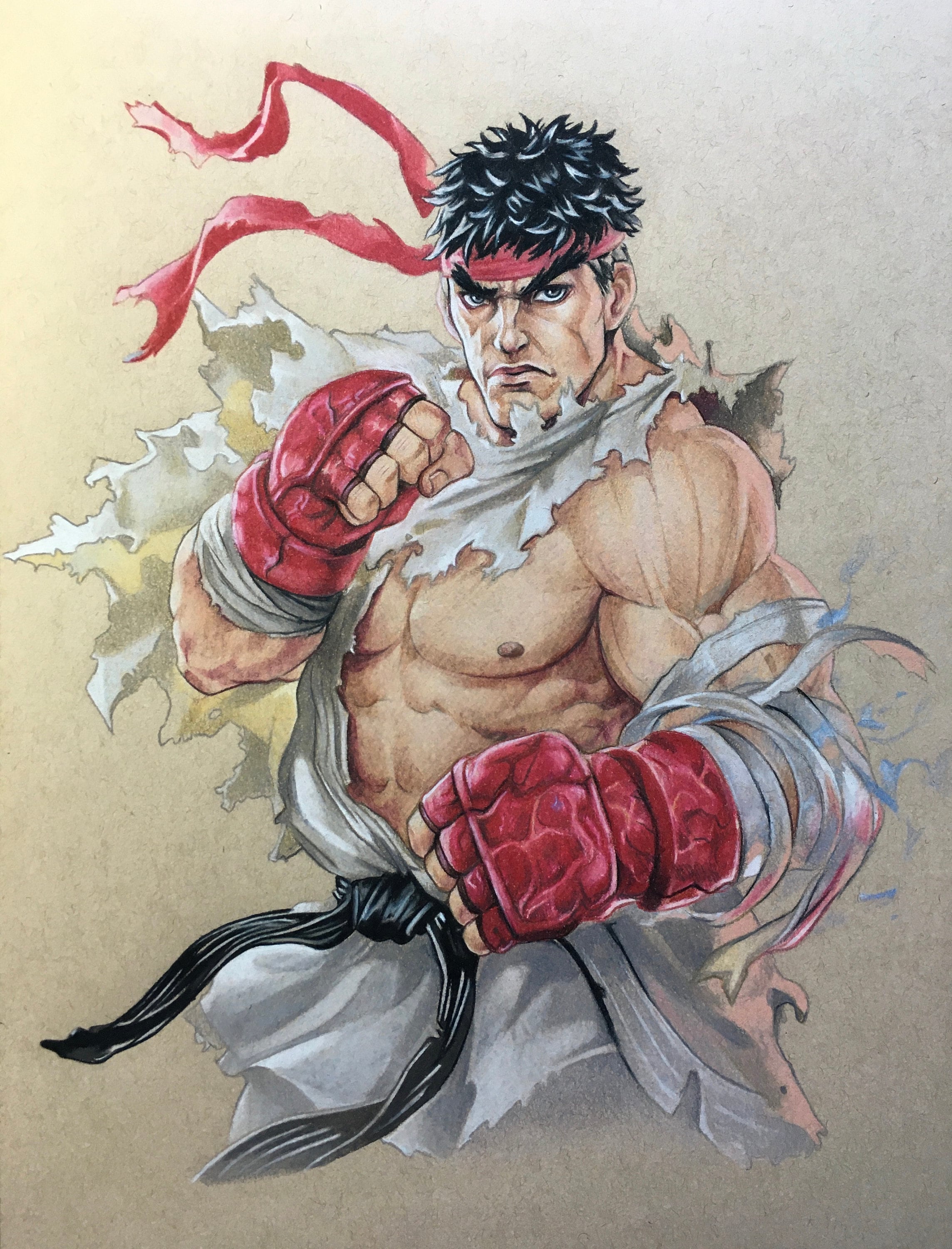 Drawing Practice Ryu Ryu Street Fighter Drawing - Etsy