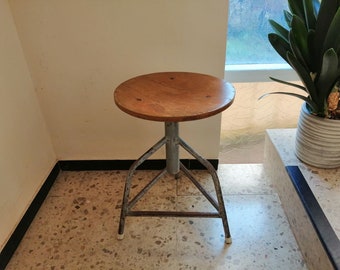 VINTAGE 50er Werkstatthocker Drehhocker Hocker Stuhl Industriedesign Loft chair