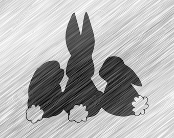 Happy Easter Bunny Bunch Svg - Dxf - Vector Art - Digital Download ...