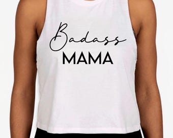 Canotta corta da donna Badass Mama