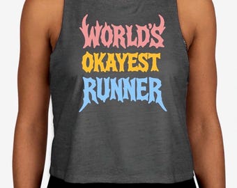 Canotta corta da donna World’s Okayest Runner