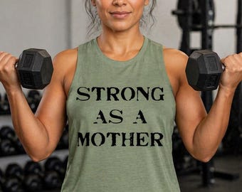 Canotta corta da allenamento da donna Strong As A Mother