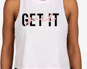 Canotta corta da allenamento da donna Get It Girl