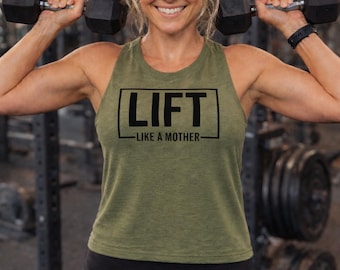 Canotta corta da allenamento da donna Lift Like A Mother