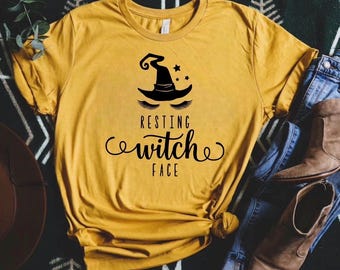 Rustend heksengezicht | Heksen Halloween shirt