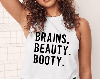 Canotta corta da donna Brains Beauty Booty