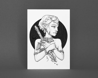 Zelda | Game Art | Print | Room Decor | Wall Art