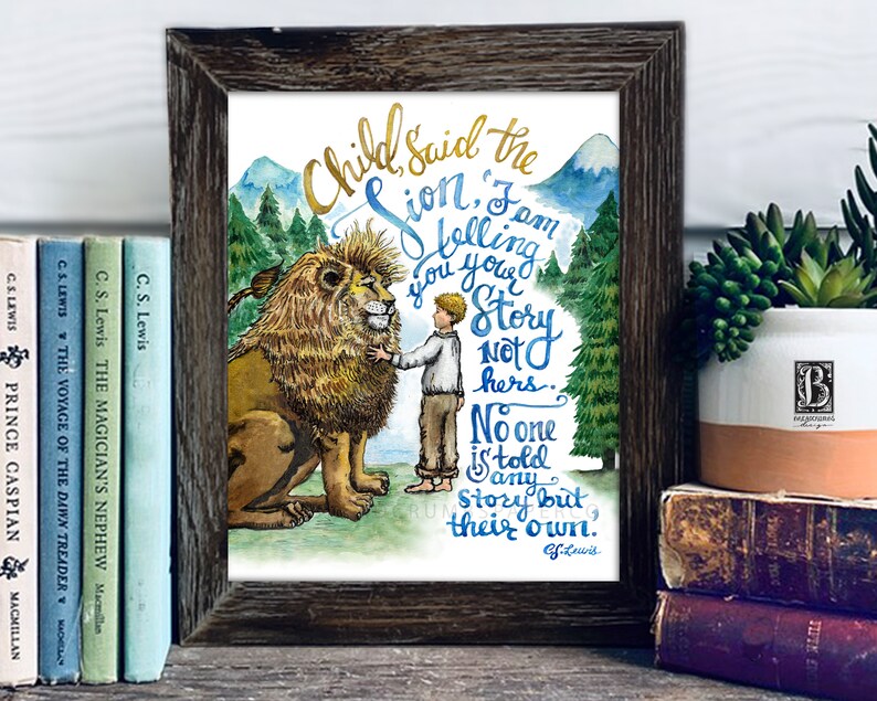 aslan quote print chronicles of narnia narnia print cs etsy