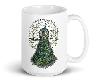 Ecclesiastes 3 11 peacock Mug, christian gifts, christian mug, scripture mug