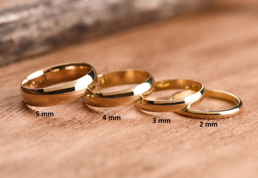 3MM クラシックタイプリング　ウエディングリング 3 mm クラシック 14k ゴールド ウェディング バンド、イエロー