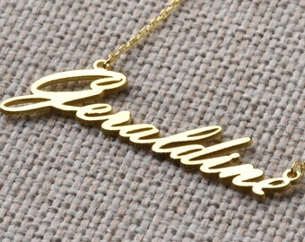 Name Necklace Gold Personalized 