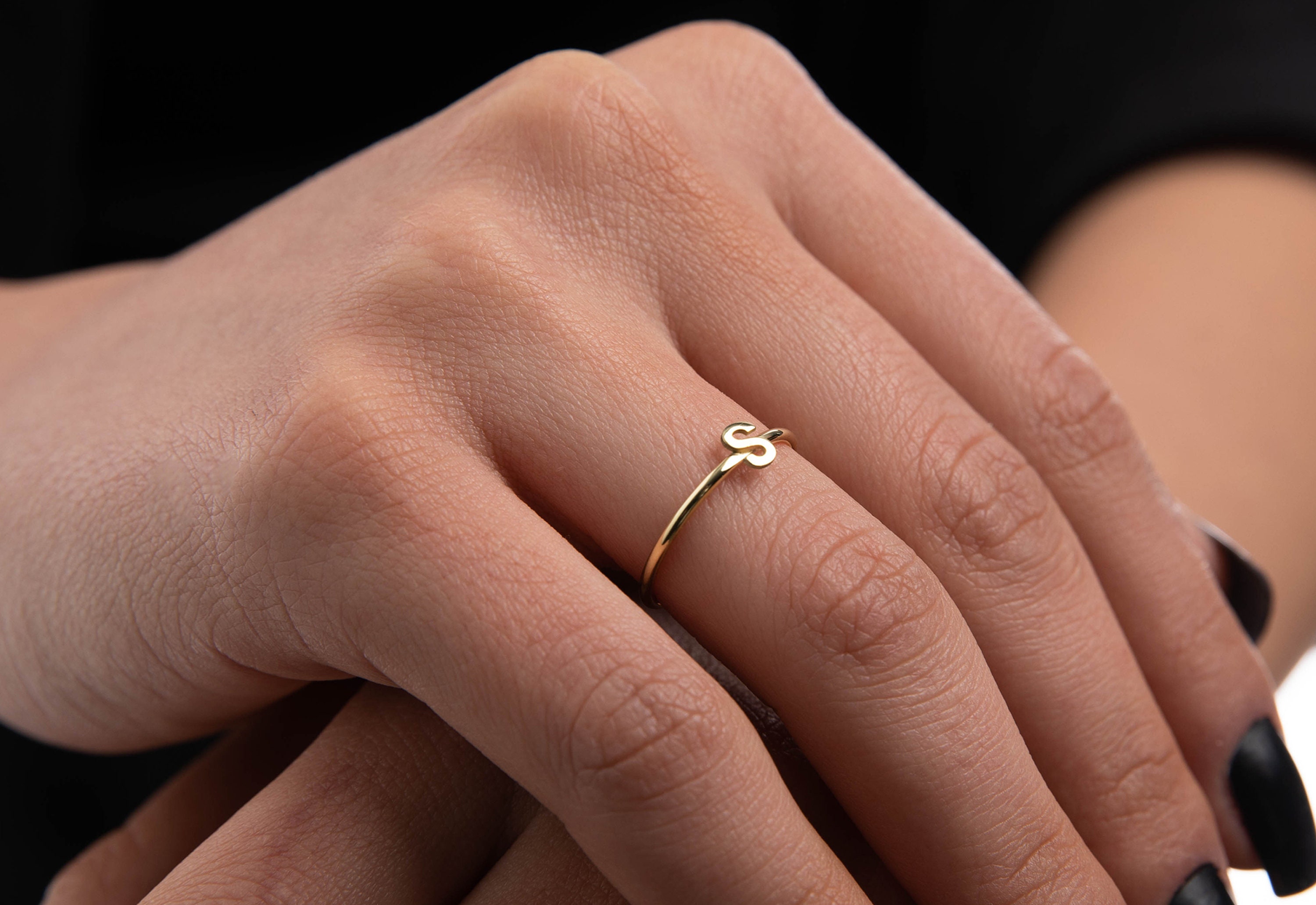 A and s letter hotsell ring