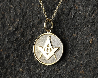 Freemason Square Compass Necklace, Masonic Symbol Pendant, Personalized Masonic Necklace, Square Compass Jewelry, Lodge Gift Necklace