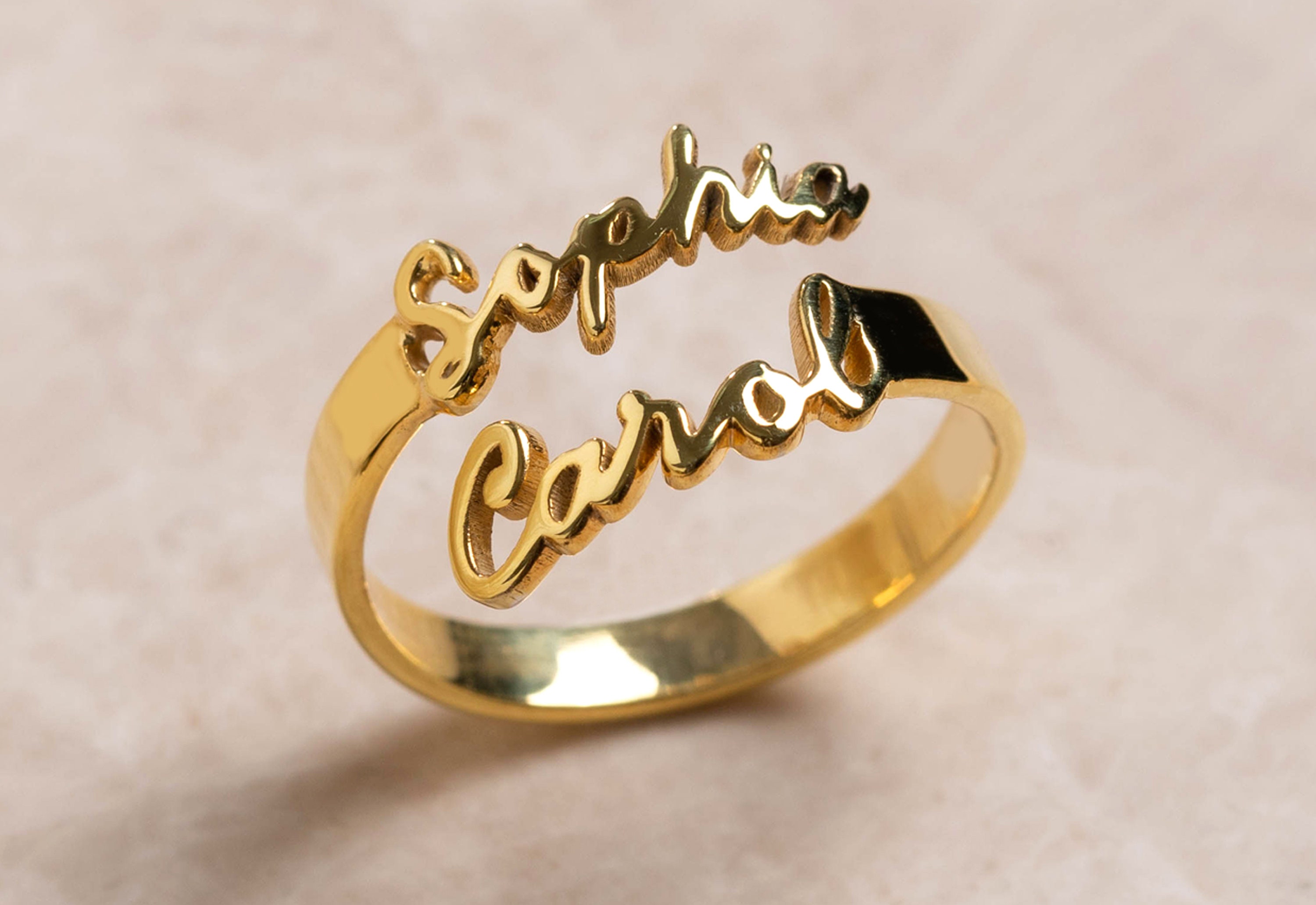 jeluxa Customized Name Ring, Double Name Ring, Couple Name Ring, Gift For  Her Brass Rhodium Plated Ring Price in India - Buy jeluxa Customized Name  Ring, Double Name Ring, Couple Name Ring,