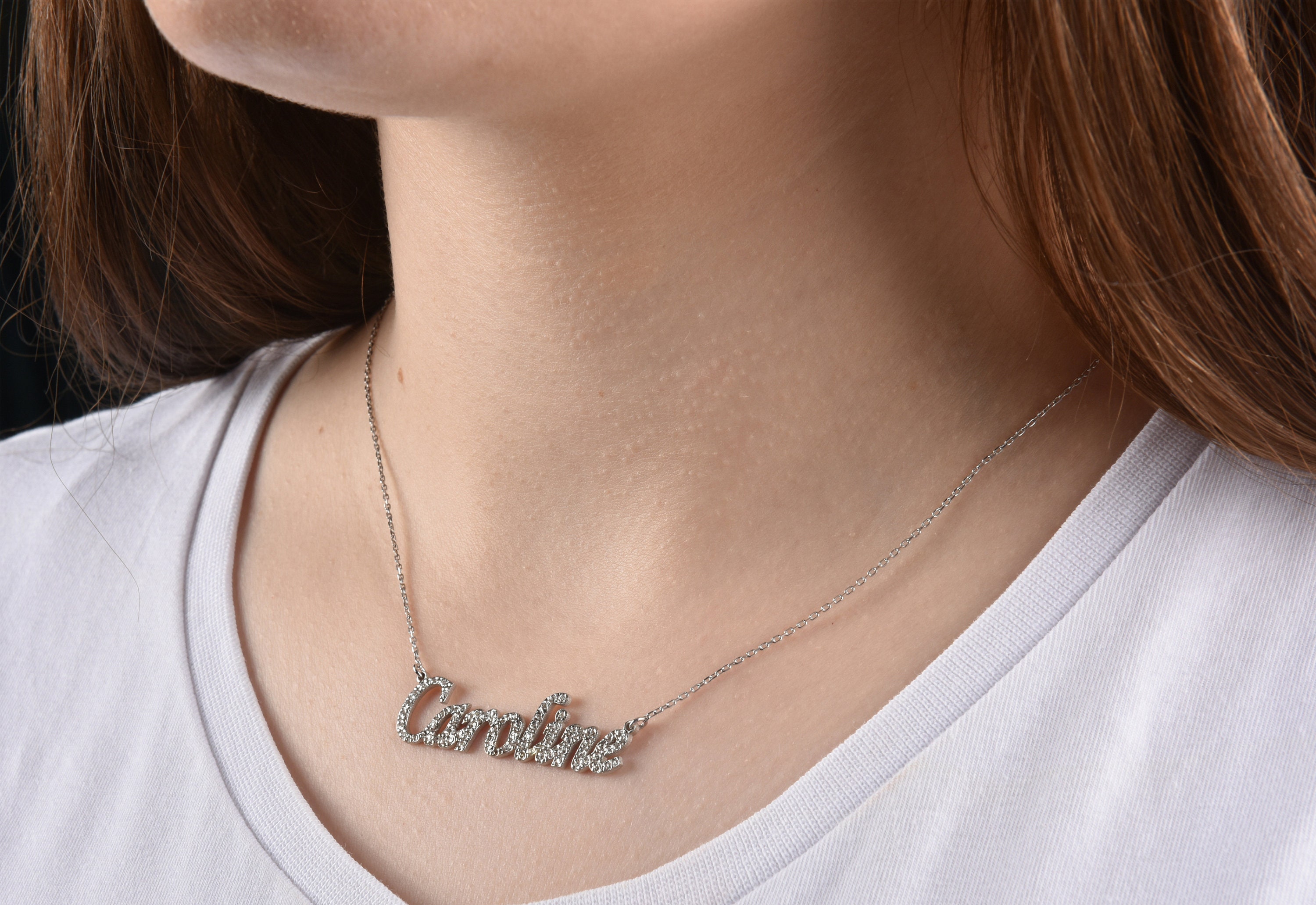 14K Gold Cubic Zirconia Necklace Gold 
