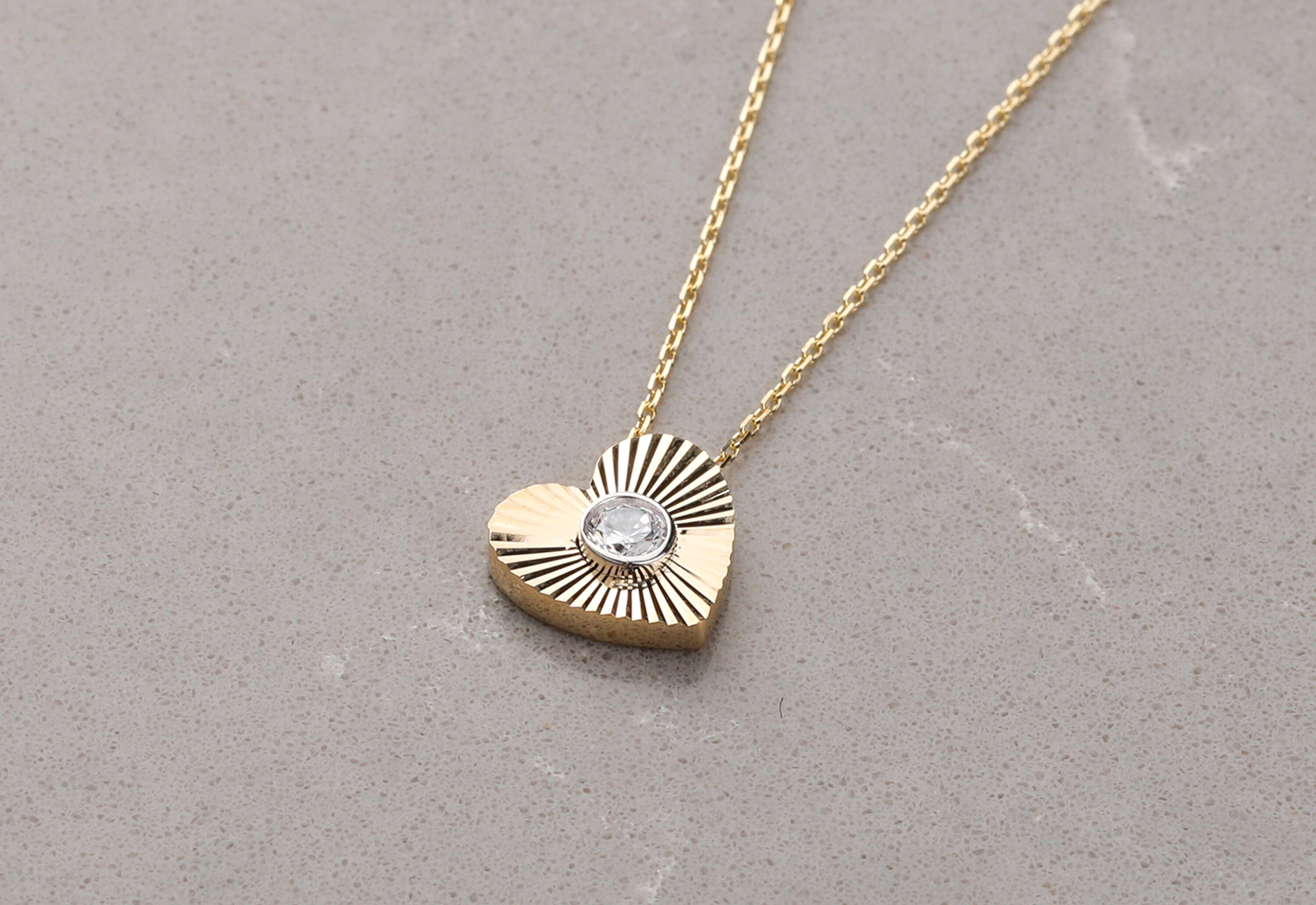 Heart Zircon Necklace