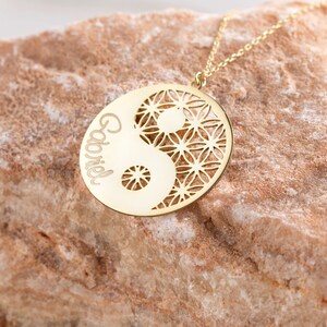 Ying Yang Necklace Name Necklace For Woman Best Friend Gift 