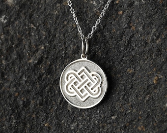 14k Gold Celtic Knot Infinity Necklace, Personalized Celtic Knot Pendant, Celtic Infinity Necklace, Celtic Knot Necklace, Triquetra Pendant