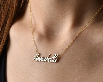 Name Necklace for Woman, Tiny Name Necklace Gold, Personalize Name Jewelry, Bridesmaids Gift, Dainty Name Nacklace, Personalized Gold Gift