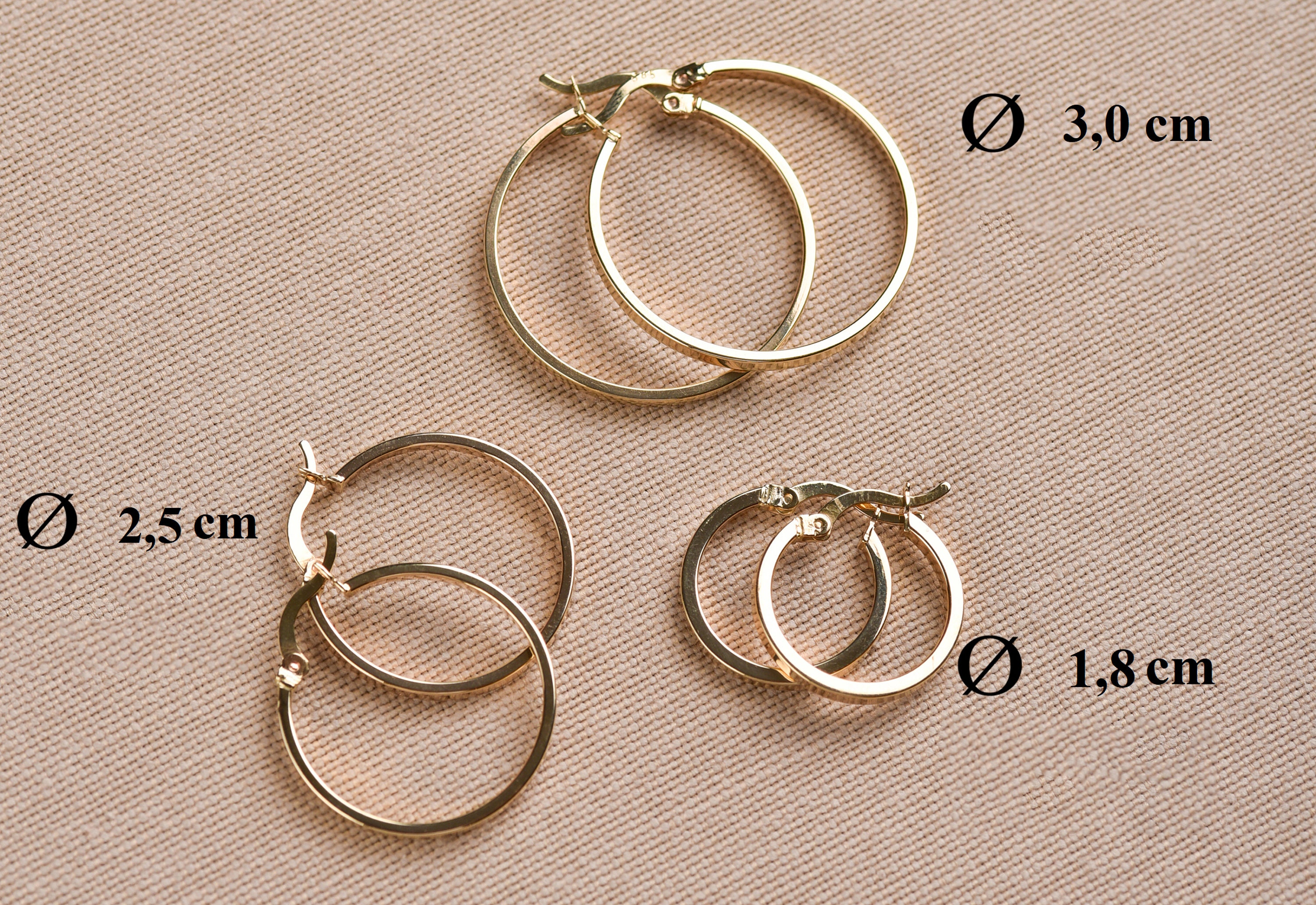3cm hoop earrings deals