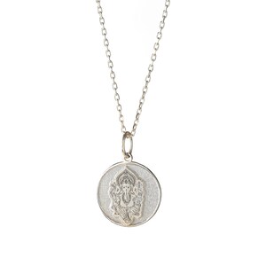 Ganesha-hängehalsband, personlig Ganesh-berlock, andliga gåvosmycken, skyddande amuletthalsband, massivt 14K guldalternativ bild 7