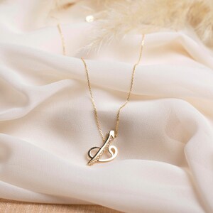 Women's Islamic Necklace Oval Black Enamel Elif Waw main image 1