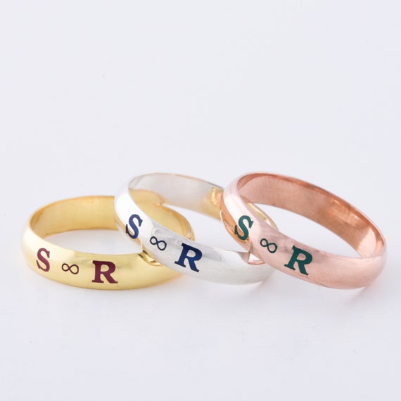Anvazise Women Ring Simple Style Bright Luster Geometric Smooth Polished  Adjustable Decorative Gift Alphabet A-Z Letters Initial Name Finger Ring  Jewelry for Daily Life style R - Walmart.com