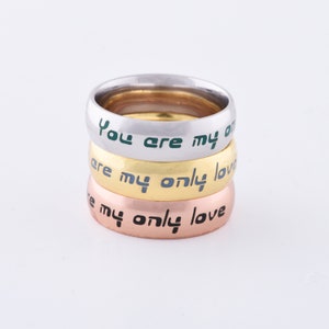 Personalized Ring for Women Custom Word Ring Dainty Name - Etsy