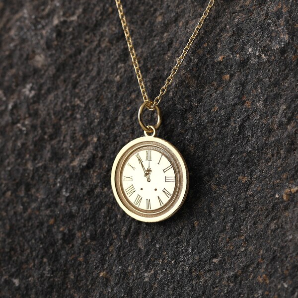 Clock Necklace Etsy