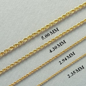 14k gold rope necklace