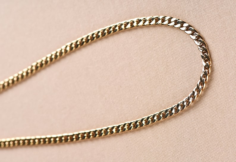 7MM Thick Curb Chain Necklace Simple Gold Chain Necklace Etsy