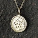 Sterling Silver Gold Plated Crescent Moon Pentacle Pentagram Pendant Moonstone | UK