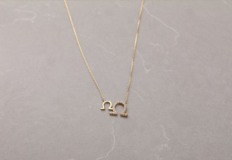 14K Solid Gold Omega Necklace Gold Greek Letter Necklace Etsy