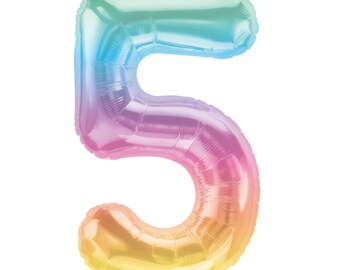 big number 5 balloon