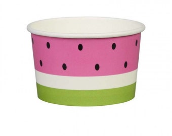 Watermelon Treat Cups - Ice Cream Cups - Watermelon Party - Summer Party Cups - Disposable Ice Cream Cups - BBQ - Birthday - Fruit Cups