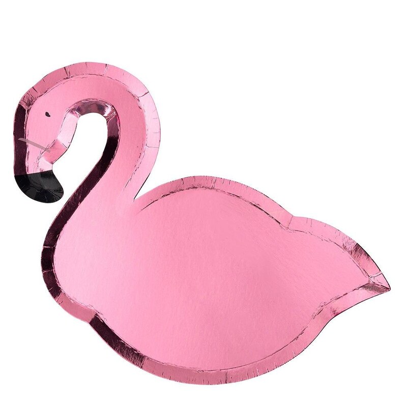 Pink Flamingo Party Plates Tropical Themed Party Plates AppetizerDessert Plates