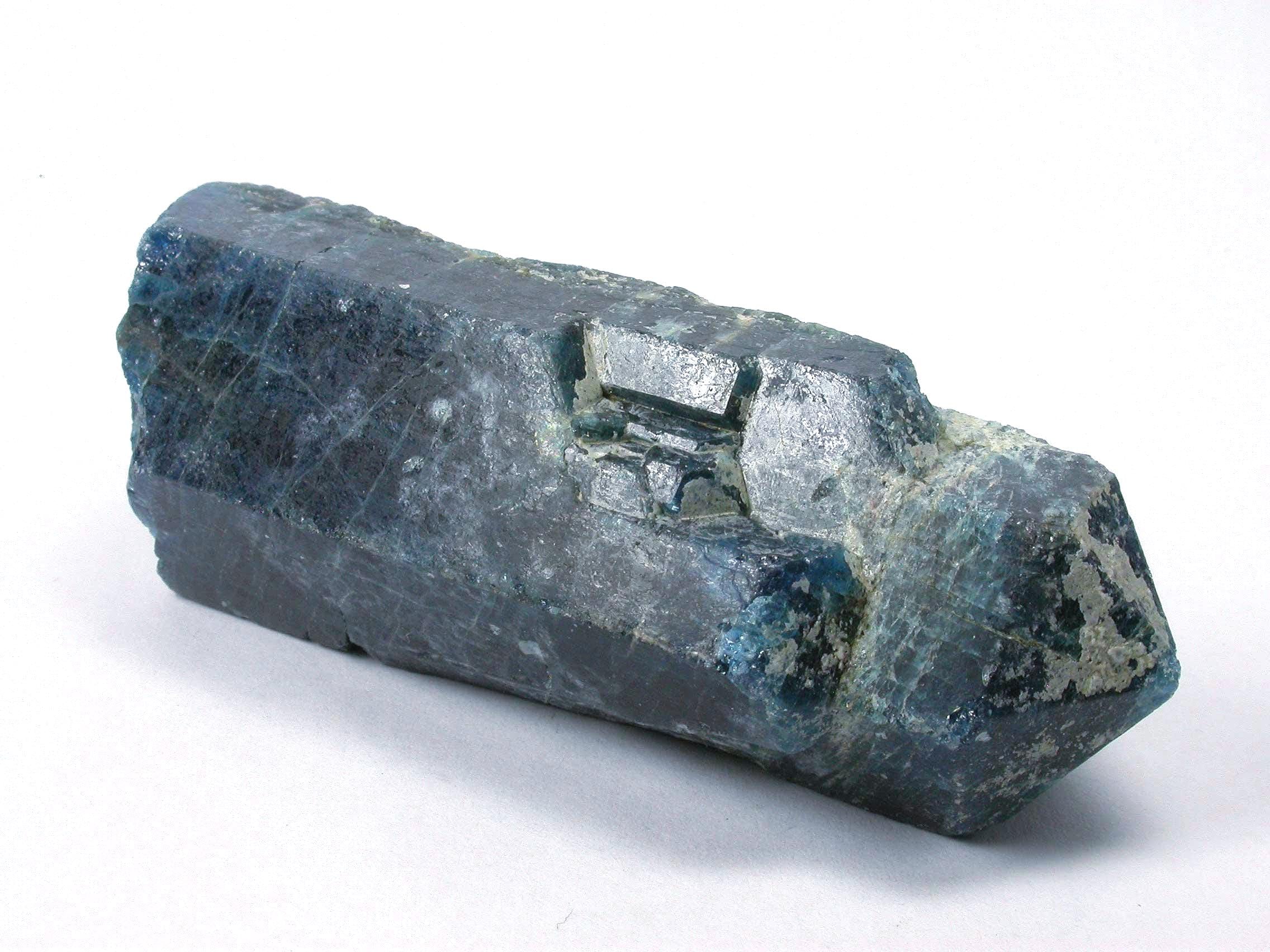 APATITE - Fine terminated blue Apatite crystal from Brazil.