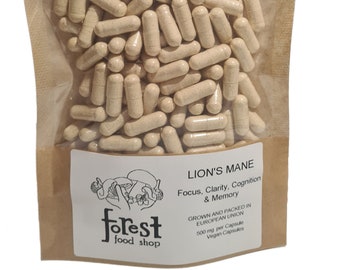 Lion's Mane Mushroom 500 mg EU product, 100% Natural