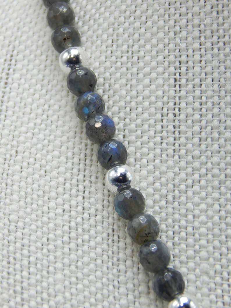 Blue Labradorite Cabochon Necklace
