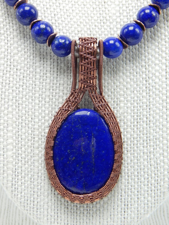 Afghanistan Lapis Lazuli Cabochon Gemstone Necklac