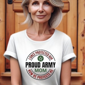 SVG "I Once Protected Him Her Now He She Protects me Proud Army Mom Dad"  Military, TShirt Vector Clipart Cricut Cut Digital File
