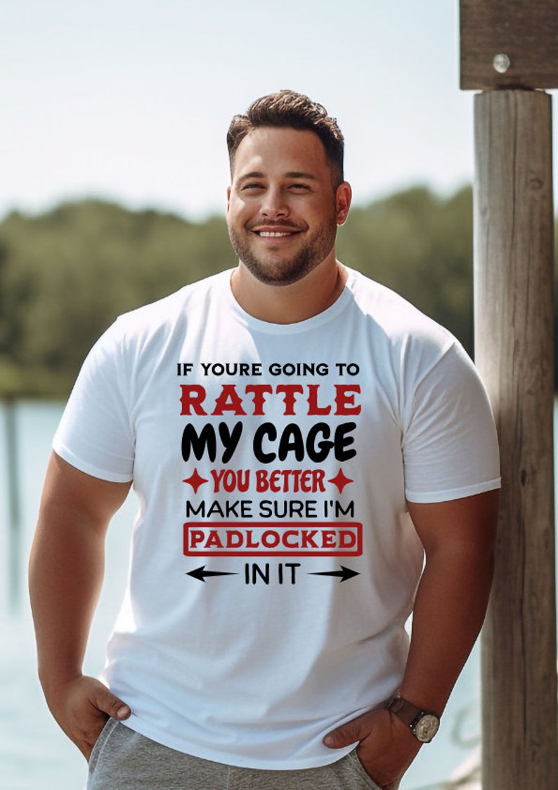Rattle My Cage T-shirt – Funny Padlocked Design (instant Digital ...
