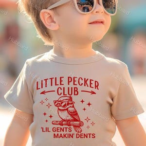 4 en 1 garçon enfant dicton sarcastique SVG Little Pecker Club « Lil Gents Makin » Dents PNG Snarky 7 couleurs sublimation Cricut PNG oiseau de poche