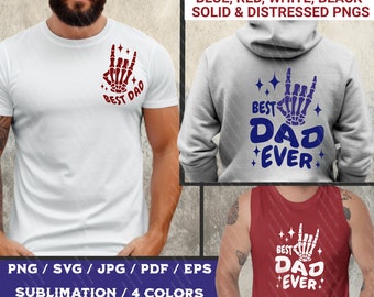 Mano de esqueleto del mejor papá del mundo SVG, PNG, JPG (Descarga digital)