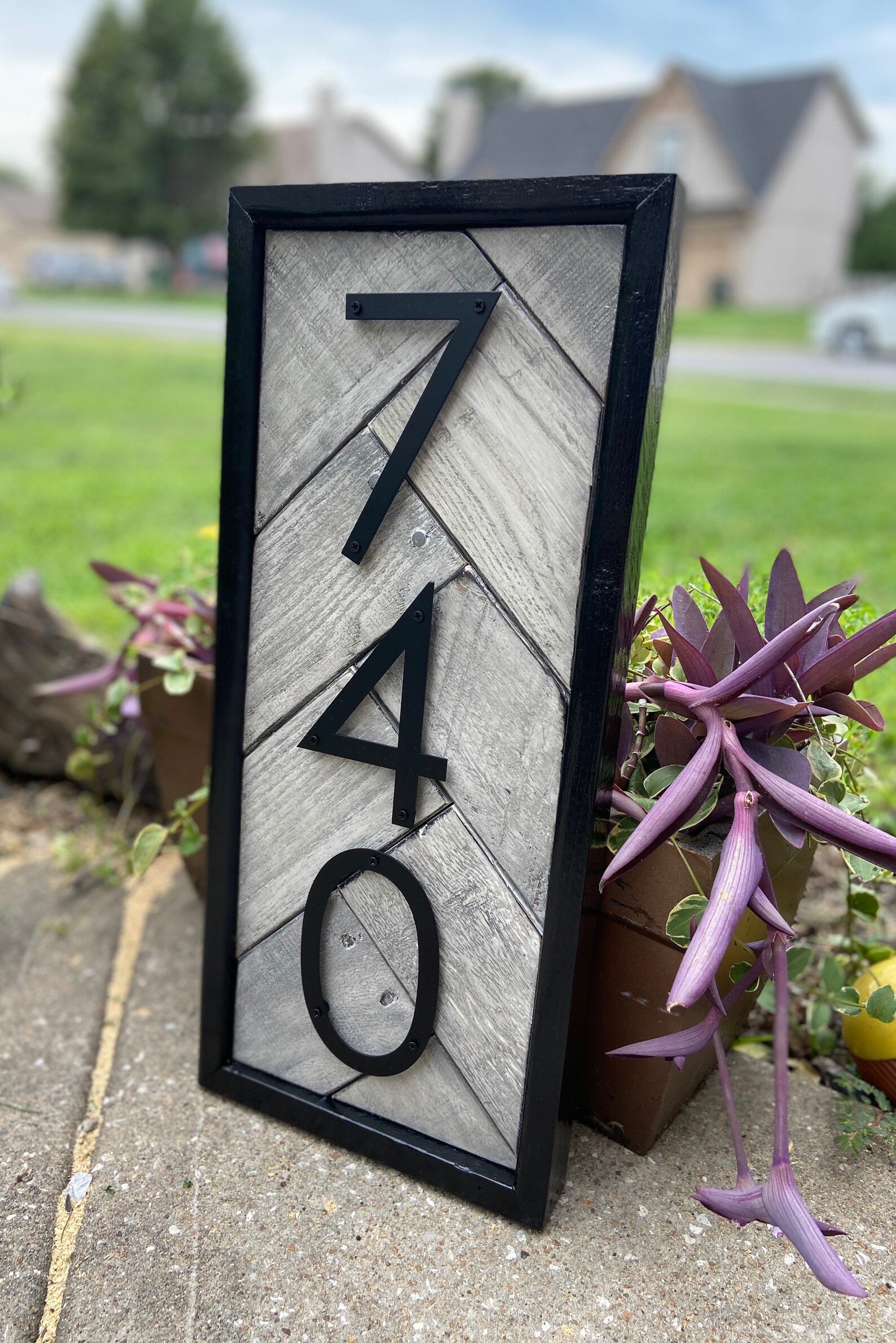 Address Sign Modern Rustic House Numbers Farmhouse Decor | Etsy