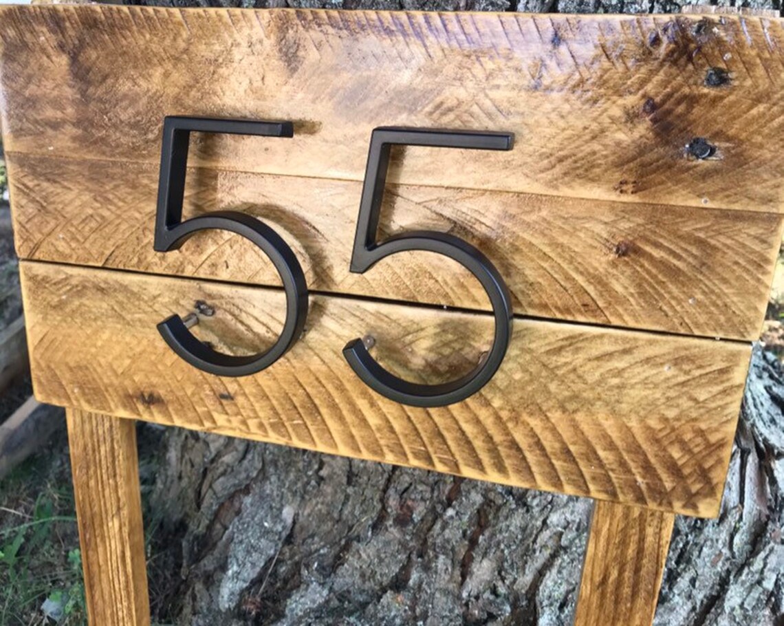 Address Stake Reclaimed Wood Address Post for Garden - Etsy