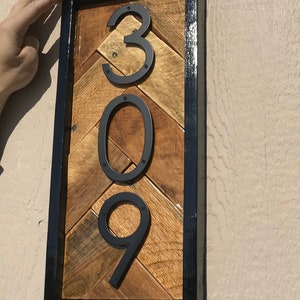 Address Sign Modern Rustic House Numbers Farmhouse Decor Reclaimed Wood ...