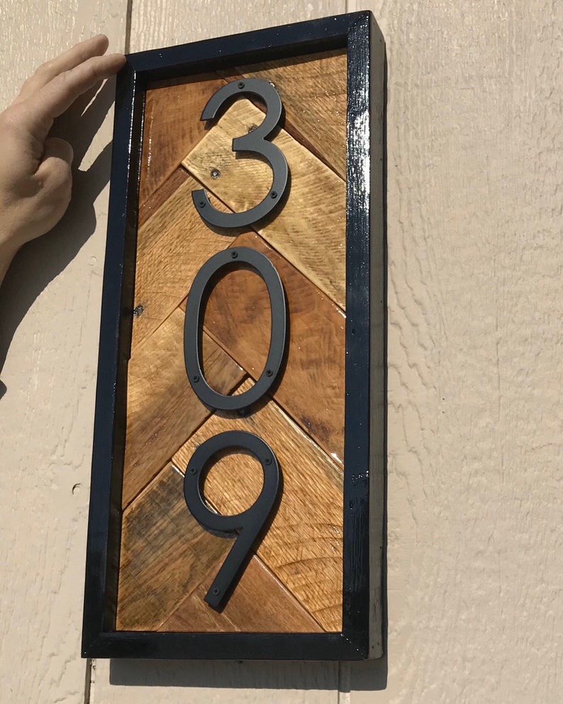 Address Sign Modern Rustic House Numbers Farmhouse Decor Etsy