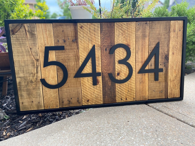 Oversized Rustic House Numbers 10 inch number Address Sign Etsy
